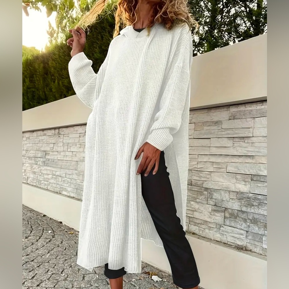Long knit sweater